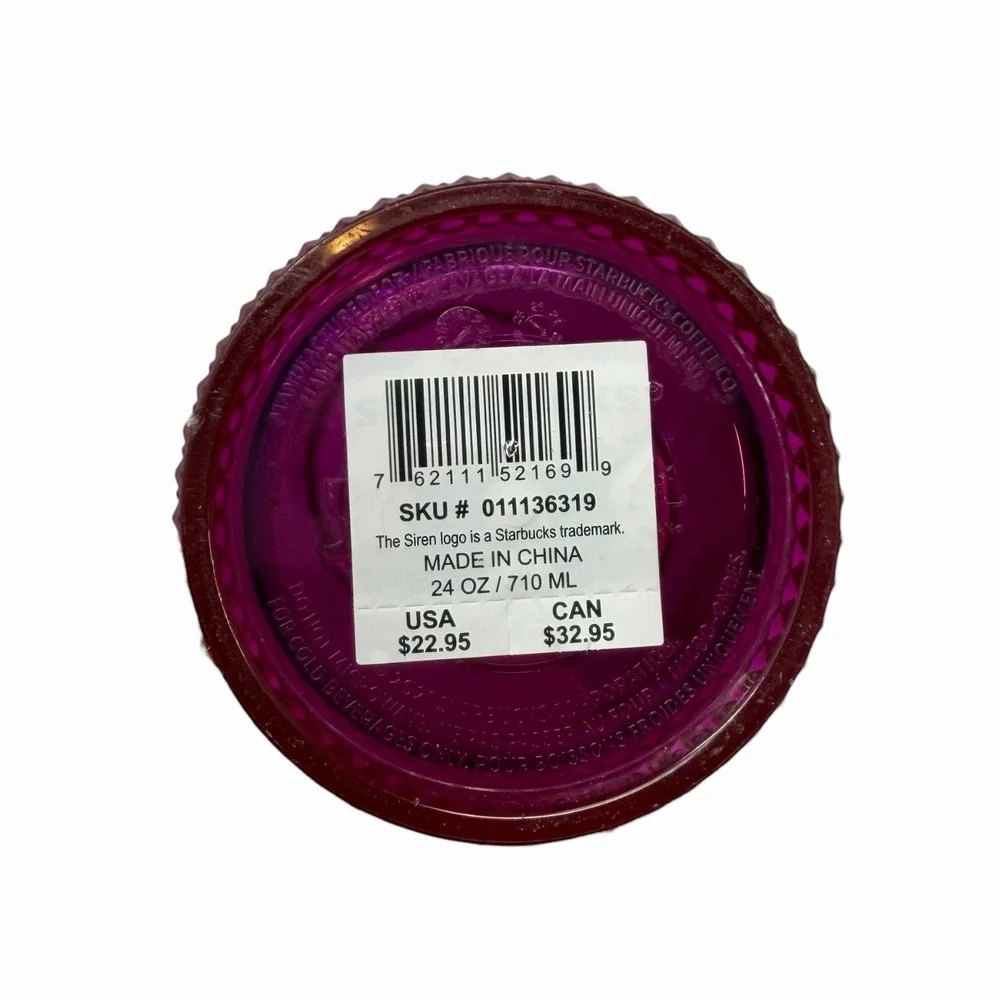 Starbucks Tumbler 24oz Purple Studded Reusable Venti Cold Cup With Straw‎